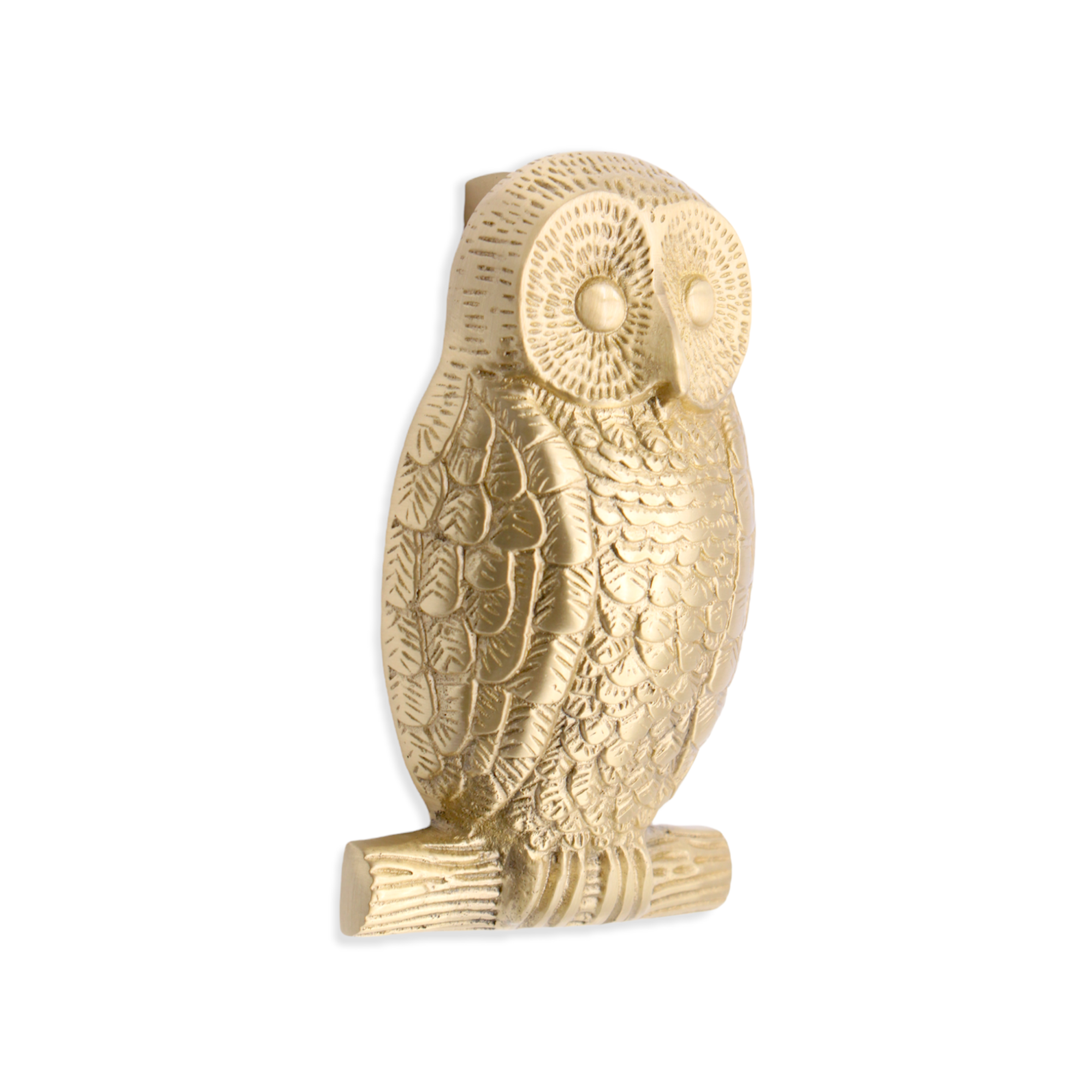 SB4109SB_1.png Spira Brass Satin Brass Owl Door Knocker Front Door Knocker - Image 1