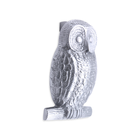 Spira Brass Satin Chrome Owl Door Knocker Front Door Knocker