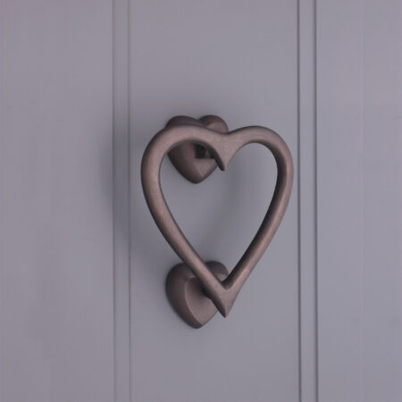 Spira Brass Brass Heart Door Knocker Aged Bronze Front Door Knocker - Image 2