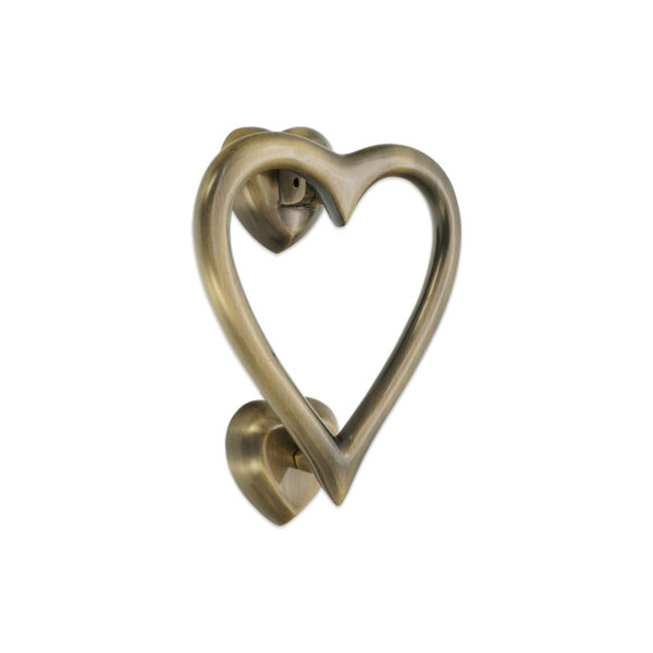 Spira Brass Antique Brass Heart Door Knocker Front Door Knocker
