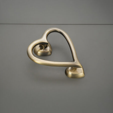 Spira Brass Antique Brass Heart Door Knocker Front Door Knocker - Image 2