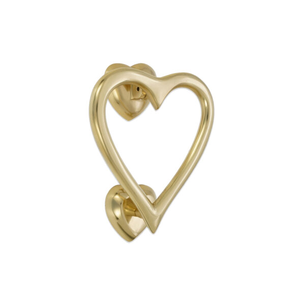 Spira Brass Polished Brass Heart Door Knocker Front Door Knocker