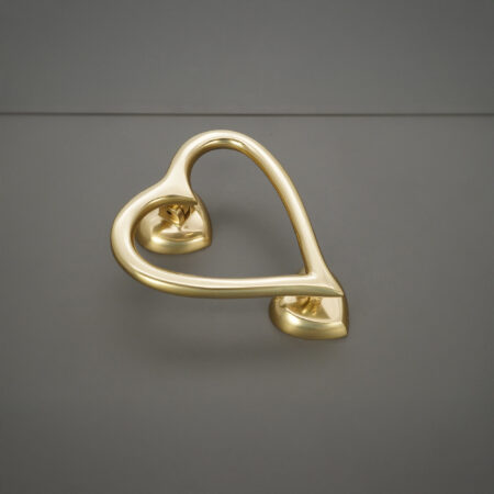 Spira Brass Polished Brass Heart Door Knocker Front Door Knocker - Image 2