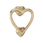 Spira Brass Satin Brass Heart Door Knocker Front Door Knocker
