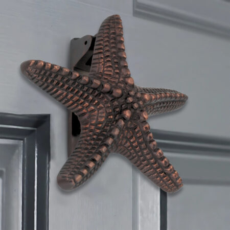 Spira Brass Brass Starfish Door Knocker Aged Bronze Front Door Knocker - Image 3