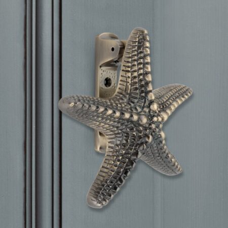 Spira Brass Antique Brass Starfish Door Knocker Front Door Knocker - Image 3