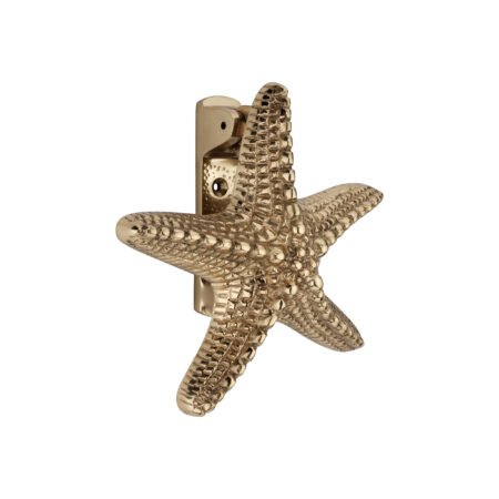 Spira Brass Polished Brass Starfish Door Knocker Front Door Knocker