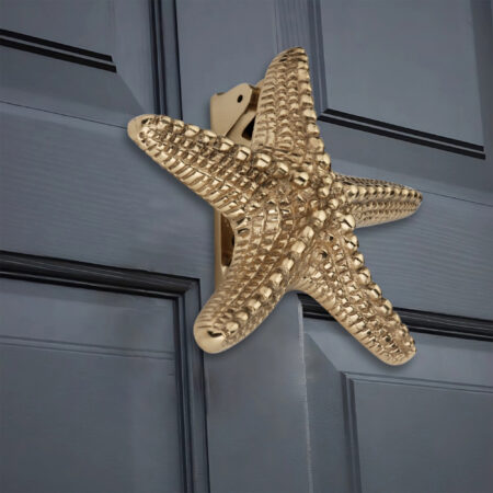 Spira Brass Polished Brass Starfish Door Knocker Front Door Knocker - Image 2