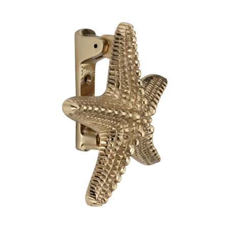 Spira Brass Polished Brass Starfish Door Knocker Front Door Knocker - Image 3