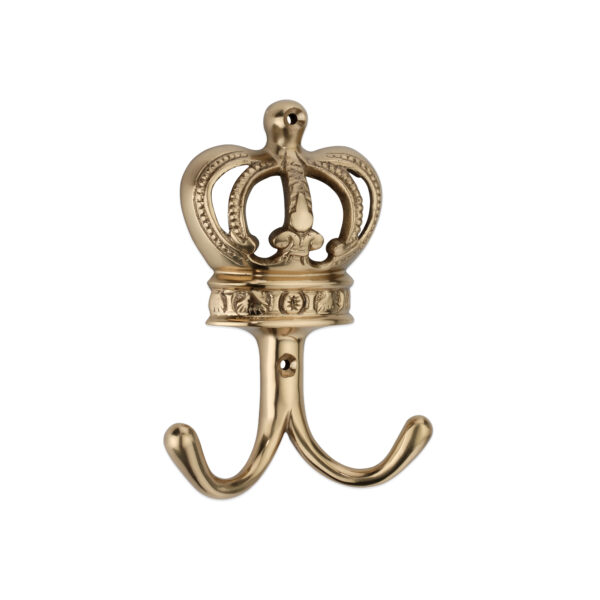 Crown Hook Polished Brass