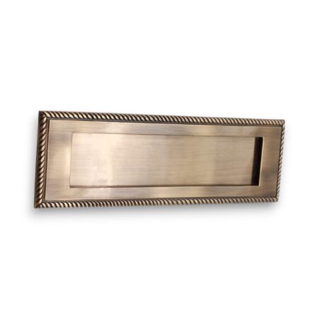Spira Brass Georgian Letter Plate 250mm Antique Brass
