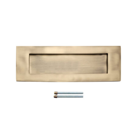 Spira Brass Antique Brass Victorian Letter Plate 300mm Door Hardware - Image 4