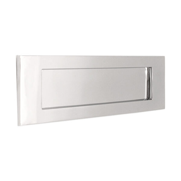 Spira Brass Polished Chrome Victorian Letter Plate 300mm Door Hardware