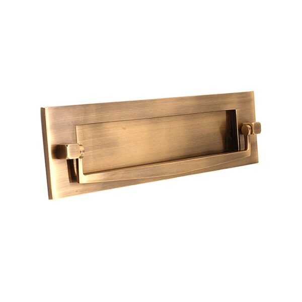 Spira Brass Antique Brass Door Knocker Regency Knocker Postal Plate 250mm Front Door Knocker