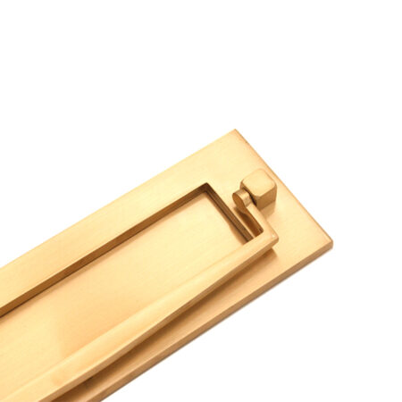 Spira Brass Polished Brass Door Knocker Regency Knocker Postal Plate 250mm Front Door Knocker - Image 2