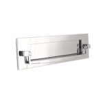 Spira Brass Polished Chrome Door Knocker Regency Knocker Postal Plate 250mm Front Door Knocker