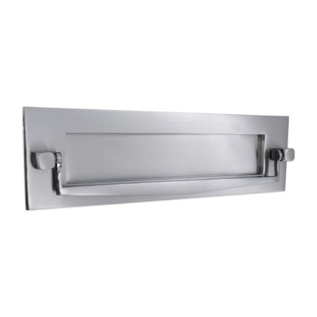 Spira Brass Satin Chrome Door Knocker Regency Knocker Postal Plate 250mm Front Door Knocker