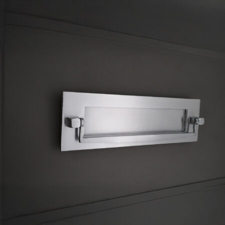 Spira Brass Satin Chrome Door Knocker Regency Knocker Postal Plate 250mm Front Door Knocker - Image 3