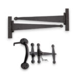 Pewter Heavy Duty Handforged Door Hardware Kit Beeswax Door Hardware