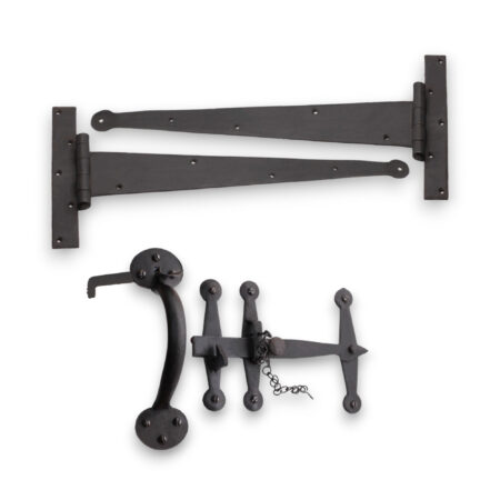 Pewter Heavy Duty Handforged Door Hardware Kit Beeswax Door Hardware