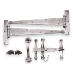 Pewter Heavy Duty Handforged Door Hardware Kit Door Hardware