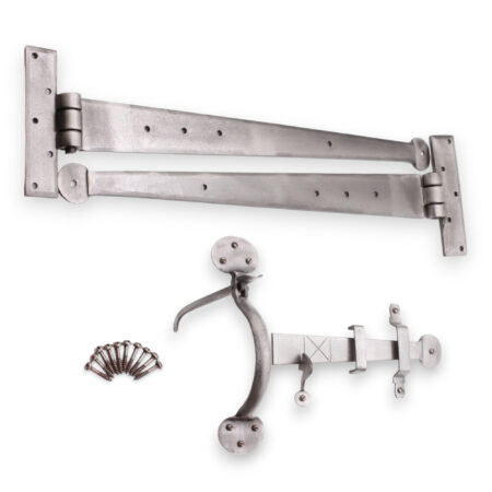 Pewter Standard Handforged Kit (18") Penny End Door Hardware