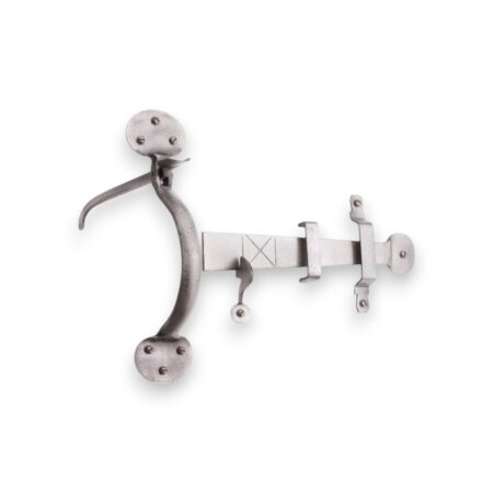 Pewter Standard Handforged Kit (18") Penny End Door Hardware - Image 2