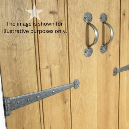 Pewter Standard Handforged Kit (18") Penny End Door Hardware - Image 3