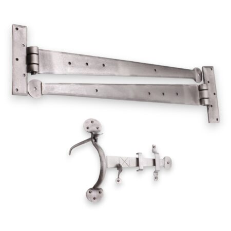 Pewter Standard Handforged Kit (18") Penny End Door Hardware - Image 4