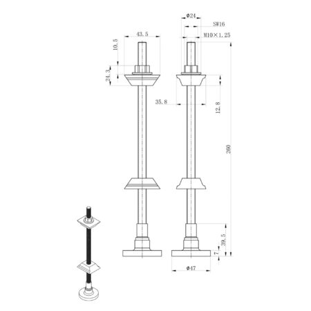 Cast Iron Radiator Brass Wall Stay Bracket Polished Brass - Image 3