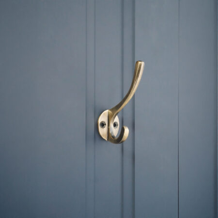 Victorian Coat Hook 87mm Antique Brass - Image 3