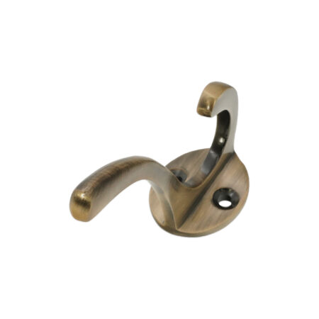 Victorian Coat Hook 87mm Antique Brass - Image 4