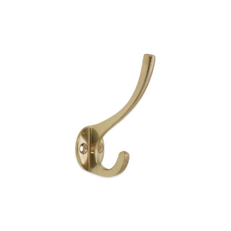 Victorian Coat Hook 87mm Polished Brass