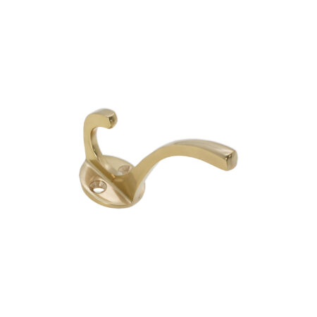 Victorian Coat Hook 87mm Polished Brass - Image 4