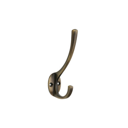 Victorian Coat Hook 115mm Antique Brass