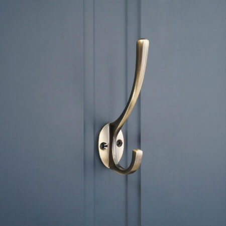 Victorian Coat Hook 115mm Antique Brass - Image 3