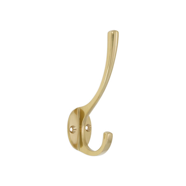 Victorian Coat Hook 115mm Polished Brass