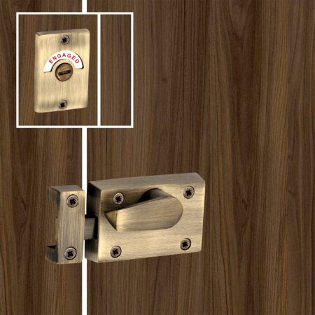 Antique Brass Indicator Bolt Latch Door Latch - Image 3