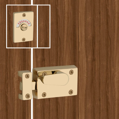 Polished Brass Indicator Bolt Latch Door Latch - Image 3