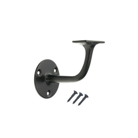 Brass Handrail Bracket Matt Black - Image 4