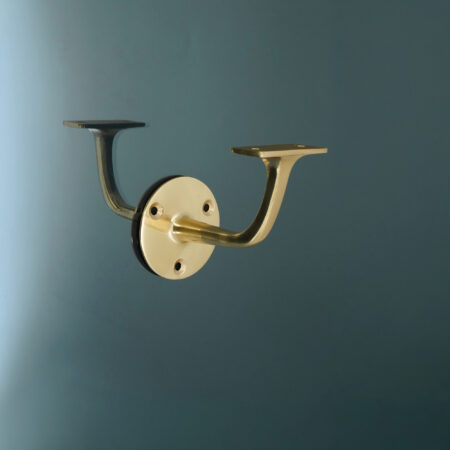 Brass Handrail Bracket Polished Brass - Image 3