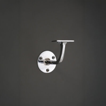 Brass Handrail Bracket Polished Chrome - Image 3