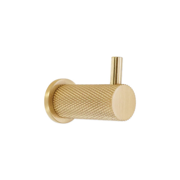 Jewel Knurlmond Coat Hook Satin Brass