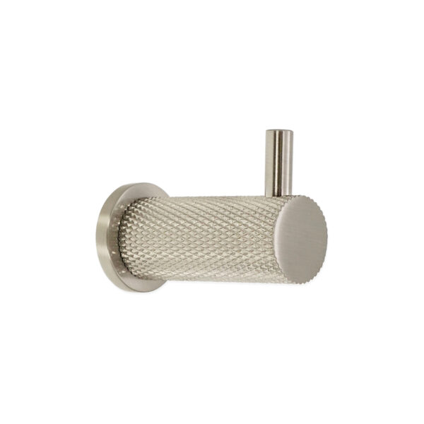 Jewel Knurlmond Coat Hook Satin Nickel
