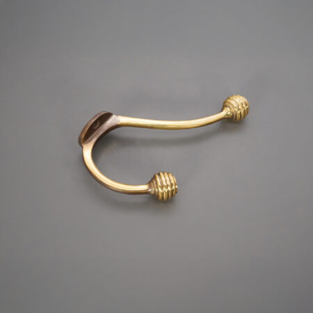 Beehive Twin Coat Hook Aged Brass - Image 4