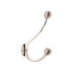 Beehive Twin Coat Hook Polished Nickel