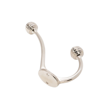 Beehive Twin Coat Hook Polished Nickel - Image 2