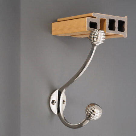 Beehive Twin Coat Hook Polished Nickel - Image 3