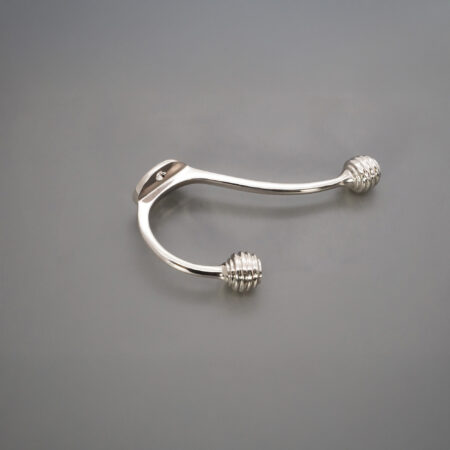 Beehive Twin Coat Hook Polished Nickel - Image 4