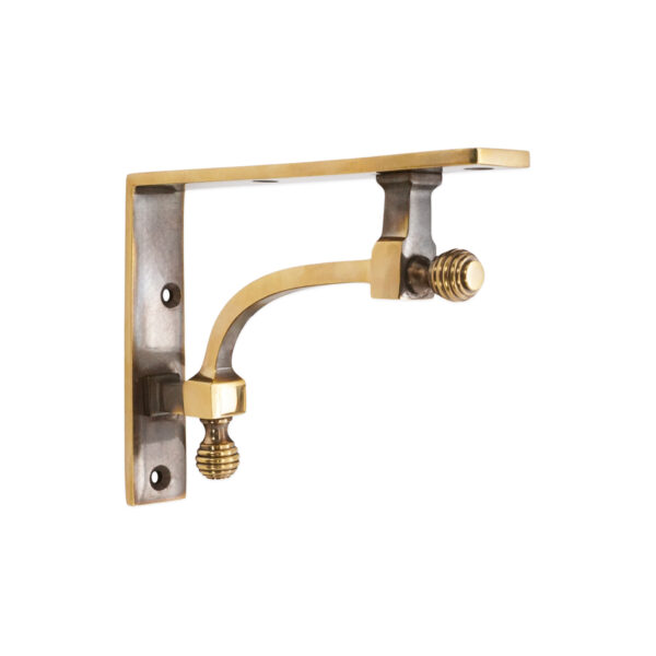 Beehive Small Shelf Bracket Aged Brass (Sold in Pairs)